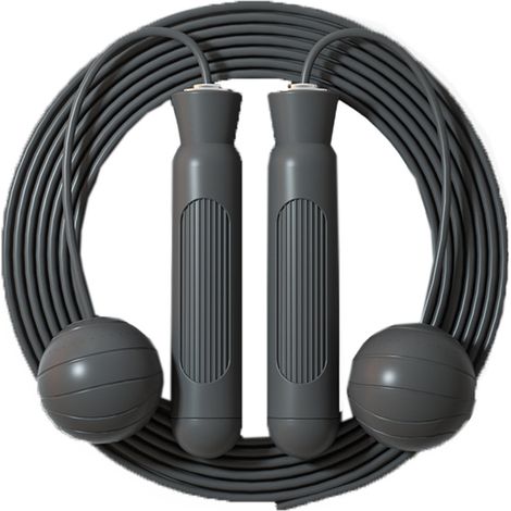 Corde À Sauter Sans Fil Avec Boules Lourdes - Longueur Réglable 280cm - Pour Fitness Aérobique Intérieur Et Extérieur - Lot De 1 (1/5)
