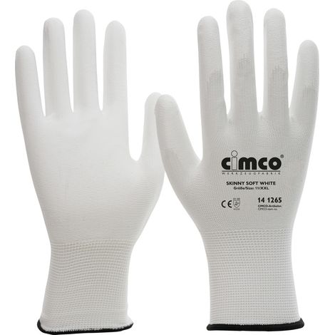 Cimco Skinny Soft White 141263 Nylon Arbeitshandschuh Größe (Handschuhe): 9, L EN 388 1 Paar