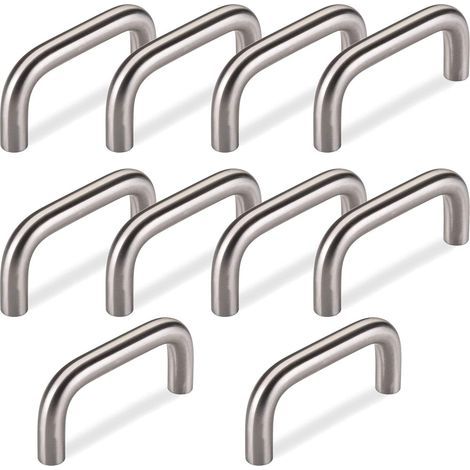10 x Bogengriff BG03E, massiver Edelstahl, Ø 10 mm / Mittenabstand 64 mm / Türgriff-Steigbügelgriff (1/4)