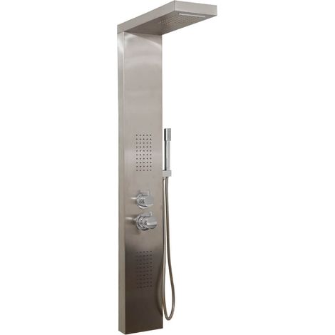 Home Deluxe - Panel de ducha con rociador CASCATA - acero inoxidable color plata (1/5)