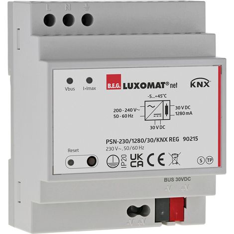 PSN-230 / 1280 / 30 / KNX REG Alimentation compacte LUXOMATnet 90215 (1/2)