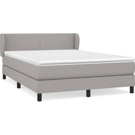 Maison Exclusive - Giroletto a Molle con Materasso Grigio Chiaro 140x200cm Tessuto