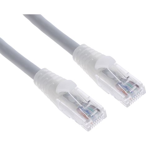 Câble cat 6 Avec connecteur / , U/UTP, gaine PVC Gris, 10m ( Prix pour 1 )
