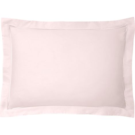 Taie d'oreiller percale de coton peigné "Julian" toutes dimensions Coton Pur - Julian Rose - Taie d'oreiller 50 x 70 cm finition points bourdon