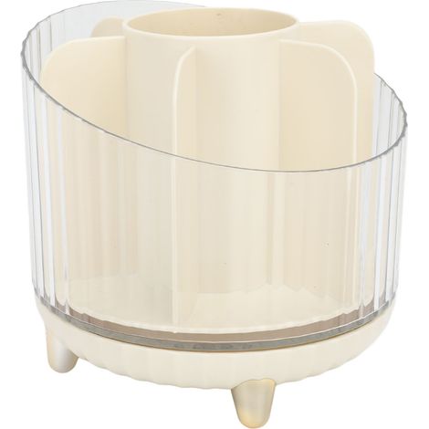 Coffret Rangement Maquillage Rotatif Porte Parfum Organisateur de Bureau Cosmétique Multifonctionnel Pivotant Doré (1/5)