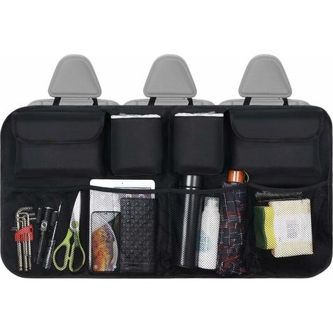 Organisateur de Coffre de Voiture, Multipurpose Pliables Sac de Rangement Voiture, coffre rangement voiture, Noir (1/5)