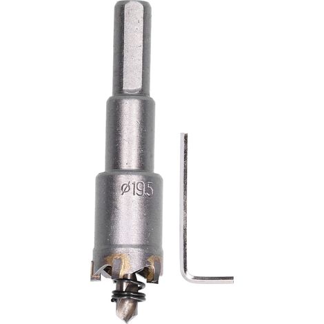 Mèche de scie trépan carbure TCT 19,5mm pour métal et bois, outil de perçage et coupe (1/5)