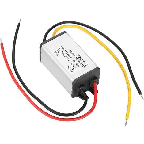 DC-DC 12 V / 24 V à 5 V 2A Module d'alimentation abaisseur de convertisseur abaisseur pour écran LED de Voiture/caméra de Surveillance/Ventilateur/Pompe à Eau/Moteur, GYVRM-K240502 (1/5)