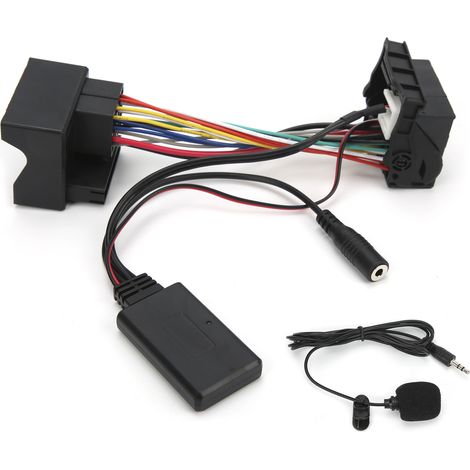 Câble Bluetooth 12 broches Adaptateur Audio Stéréo AUX avec Micro Intégré pour Peugeot 207, 307, 407, 308 - Kit Mains Libres Voiture (1/5)