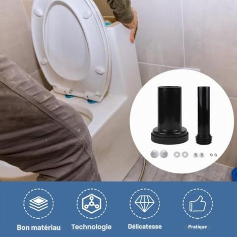 Kit de raccordement mural pour WC - Diamètre du tuyau en polyéthylène 90/110 - Longueur 180 mm - Avec double joint spécial - Accessoires de montage - Compatible avec Geberit 152.426.46.1 (1/3)