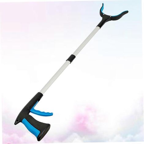 Cet outil d'assistance pour poubelle en 2 parties est adapté aux personnes âgées et handicapées, et peut être utilisé pour ramasser et ranger les bouteilles et les déchets. (1/5)