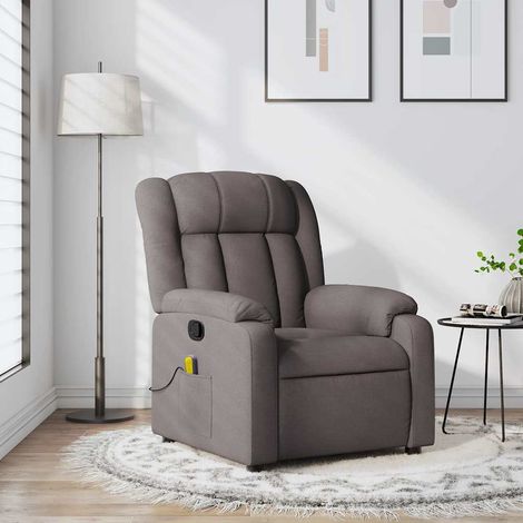 Fauteuil de massage inclinable-Chaise de relaxation-Fauteuil Relax Taupe Tissu 388349 (1/5)