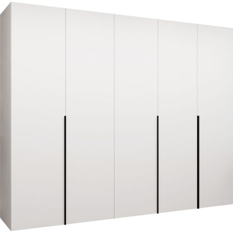 Armario Hartford 538, Blanco, 202x250x52cm, Puertas de armario: Con bisagras, Número de estantes: 0 (1/5)