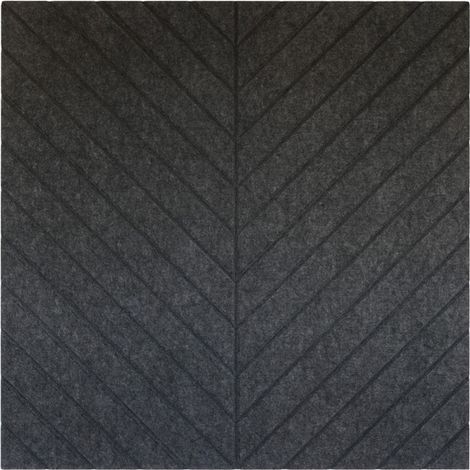 Panel acústico de pared de fieltro PET - 100x100cm - Espiga Antracita (1/5)