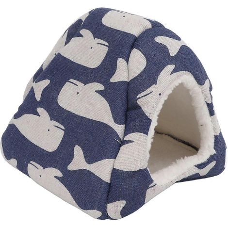 Lit-cachette coupe-vent en coton chaud pour hamster, chinchilla et cochon d'Inde, 16 x 16 x 16 cm / 6,3 x 6,3 x 6,3 pouces. (1/5)