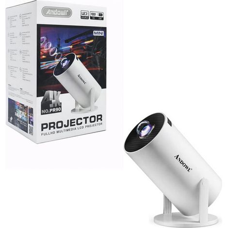 Andowl - Mini Proiettore 4k Full Hd Led Hdmi Usb Lcd Multimediale Portatile Home Theater Pr90 - (1/2)