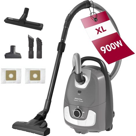 Aspirateur avec Sac 900W 3.5L 10m rayon, brosse turbo anti-poils, filtre HEPA, aspiration régl., sols/moquettes, compact, léger (1/5)