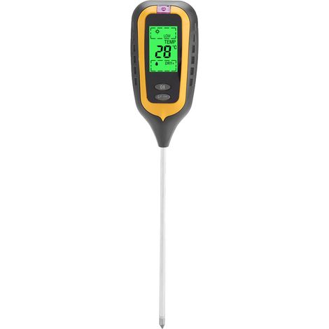 Testeur 4 en 1 LCD : humidité, température, ensoleillement, pH, terre de jardin (1/5)