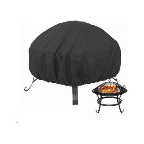 Housse de protection pour brasero rond, cordon de serrage pour imperméable, coupe-vent, résistant aux UV, tissu Oxford 80 x 65 cm pour four, table à manger et chaises et jardin (1/5)