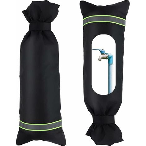 Grandi coperture per rubinetti esterni per protezione dal gelo invernale, protezione per rubinetti esterni impermeabile antigelo copertura invernale per rubinetti con striscia riflettente (2 pezzi) (1/5)
