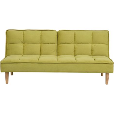 Sofá cama verde 3 plazas respaldo reclinable acolchado Siljan (1/5)