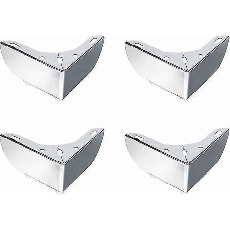 Quatre pieds de meubles, 55 mm de hauteur, pieds de canapé en métal argenté, pieds de table basse remplaçables. (1/5)