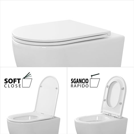 Sedile originale per wc Comoda sgancio rapido e chiusura soft-close (1/5)