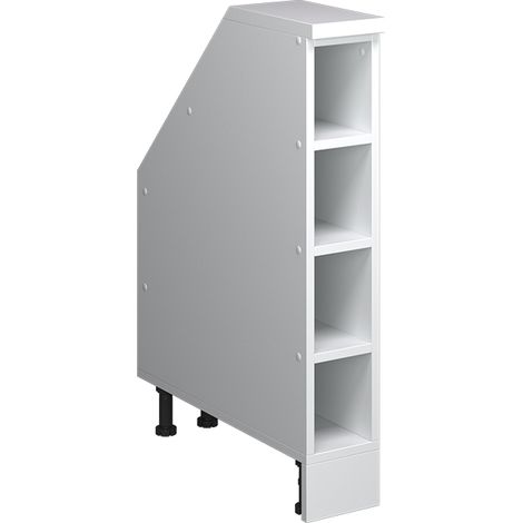 Armario para tejado inclinado Rion, Blanco, 15 x 81.8 cm con 4 compartimentos, carcasa 60 cm de profundidad, Vicco (1/5)