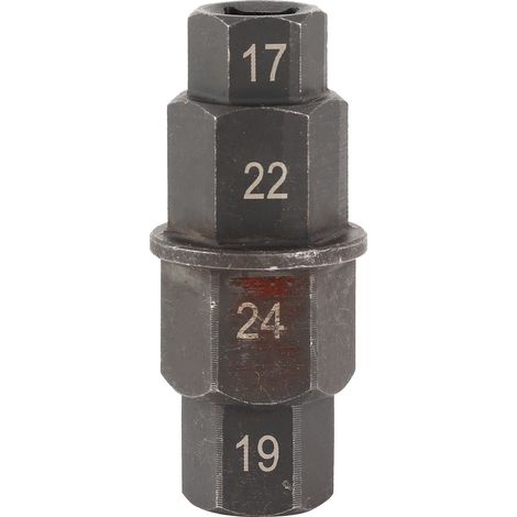 Outil de démontage d'axe de roue de moto, clé hexagonale en fer pour axe de 17/19/22/24 mm (1/5)
