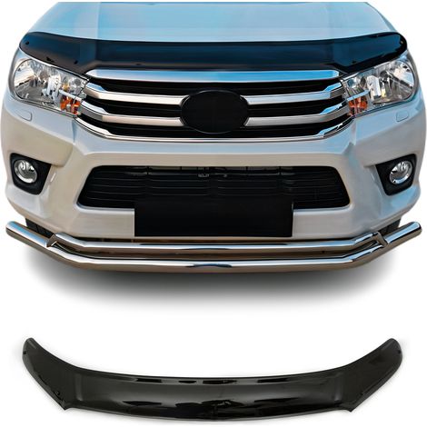 Déflecteur de Capot pour Toyota Hilux mk8 2015-2026 en Acrylique Noir (1/5)