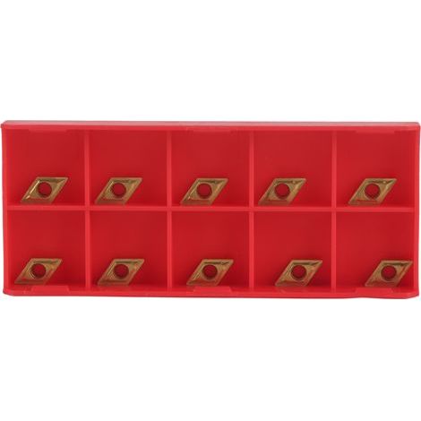 10 Stück CNC-Hartmetall-Wendeschneidplatten für Metalldrehmaschinen, Schneidwerkzeuge mit Koffer (1/5)