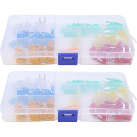 Assortiment de 240 fusibles à lames pour voiture (5/10/15/20/25/30 A)