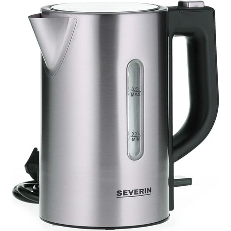 Severin WK3647 Hervidor de viaje inox y negro 0,5 L
