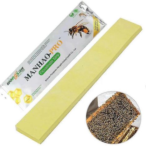 80 bandes de fluvalinate pour le traitement anti-acariens des abeilles - Outil de traitement apicole - Lutte antiparasitaire - Acaricide - Produits d'apiculture (1/5)