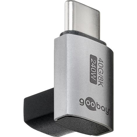Goobay 74444 cambiador de género para cable USB-C Plata (1/5)