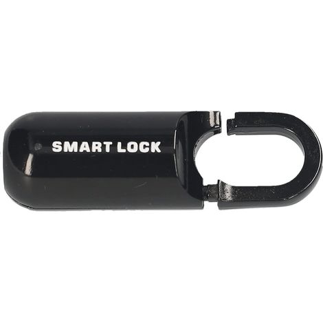 Kompaktes, intelligentes Fingerabdruckschloss, wasserdichtes biometrisches Schloss für Fahrradwerkzeugkasten, 2,76 Zoll Zinklegierung Handtasche (Schwarz) (1/2)