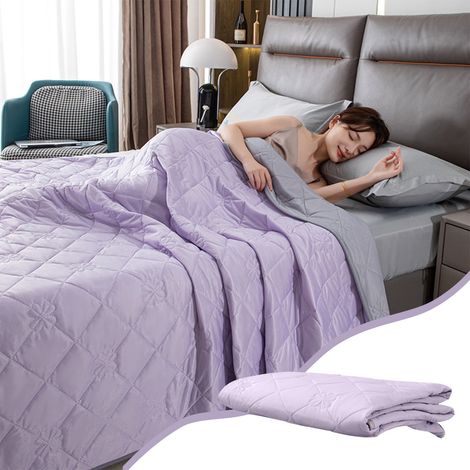 Couverture Rafraîchissante - 150 x 200 cm - Polyester Respirant - Pour Dormir Frais en Été - Taille Reine - 1 Pièce (1/5)