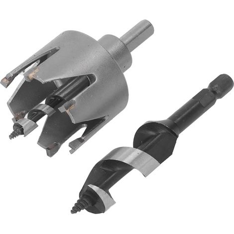 Fraise carbure 6 lames pour perçage serrure, kit d'installation pour portes en métal et bois, outil de mortaisage professionnel. (1/5)