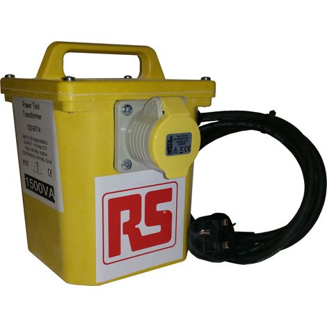 Transformateur d'isolement 1.5kVA, primaire 230V c.a., secondaire 110 (55V, 2 x 16A ( Prix pour 1 ) (1/2)