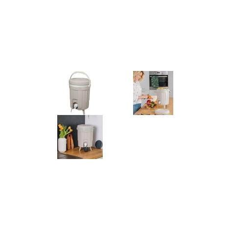 Papelera eda bokashi 8 litros beige