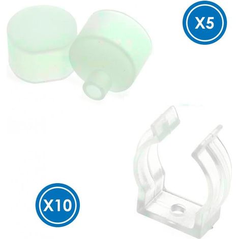 IluminaShop - Pack Tapones y Grapas para Funda de Silicona Flexible Cilindre