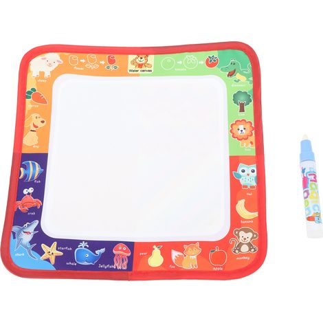 Tapis de dessin à l'eau pour enfants, léger et compact, pour une interaction parent-enfant. Grand format, motifs animaux. (1/5)