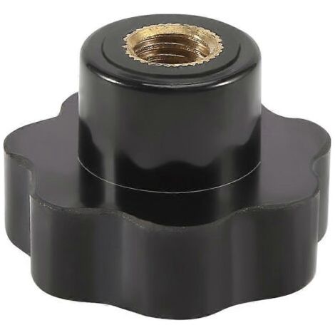 Poignée de serrage à tête étoilée en plastique noir, filetage M10, diamètre 10 mm (1/5)