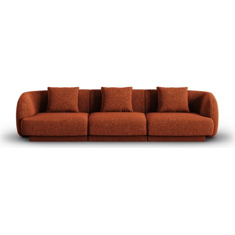 Canapé 3 places en chenille terracotta (1/5)