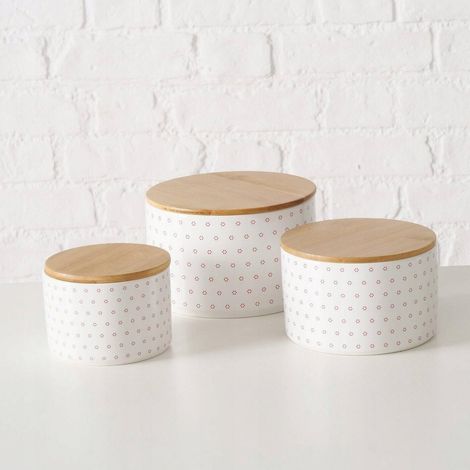 Boltze Set di Contenitori in Ceramica Multicolore 3 Pezzi (1/3)