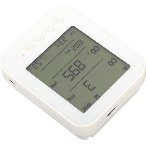Moniteur de qualité de l'air pour voiture 7 en 1 : détecteur de CO2, CO, pression, température et humidité, blanc, 5 V (1/5)