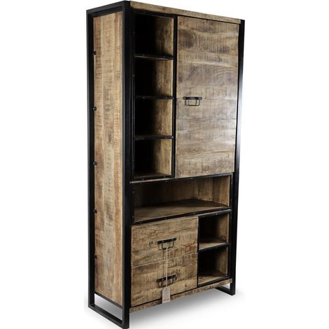 Buffet 2 tiroirs - Bois - Marron - Décoration d'Autrefois (1/5)