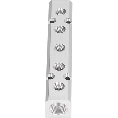Distributeur Pneumatique Bloc de Distribution d'Air Raccord G1/2 Entrée G1/4 Sortie 30x30mm SY30-02-5F (1/5)