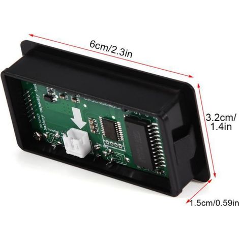 Testeur De Batterie - LCD Rétroéclairé Vert - Universel 12 V À 48 V - IP65 - Affichage Capacité Et Tension - 1 Pièce (1/4)
