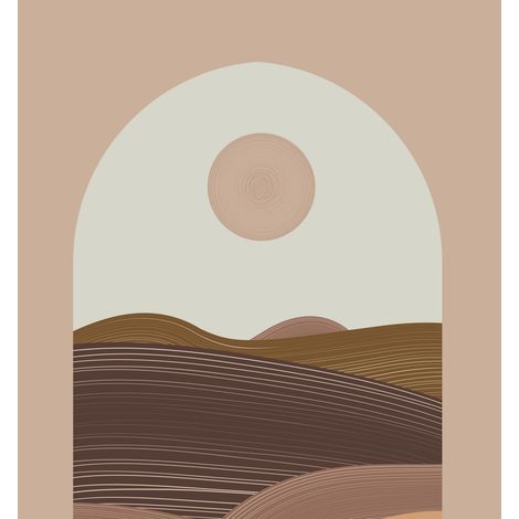 Papier peint panoramique - Paysage Boho - 130 cm x 139 cm (1/2)